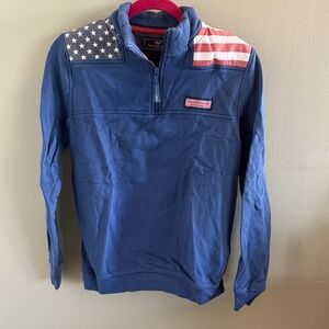 Vineyard Vines Navy and Red Pullover Kids Size XL